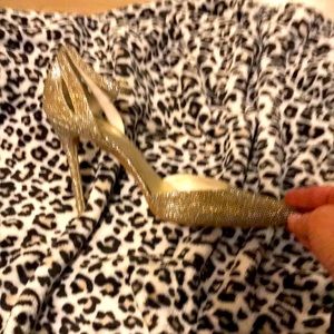 Stuart Weitzman gold shoes